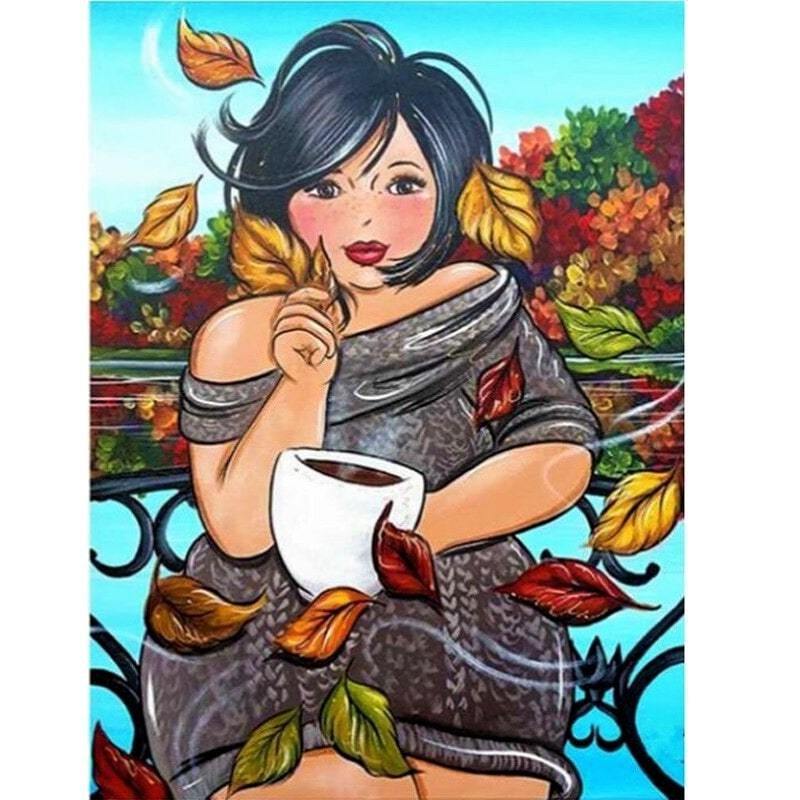 Mollige Damen | Herbst Diamond painting Deutschland | Diamond painting eigenes bild | Diamond painting kaufen | Diamond painting 5D | Diamond painting amazon | Diamond painting eigenes foto