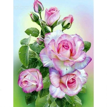 Rosa Pflanze Diamond painting Deutschland | Diamond painting eigenes bild | Diamond painting kaufen | Diamond painting 5D | Diamond painting amazon | Diamond painting eigenes foto