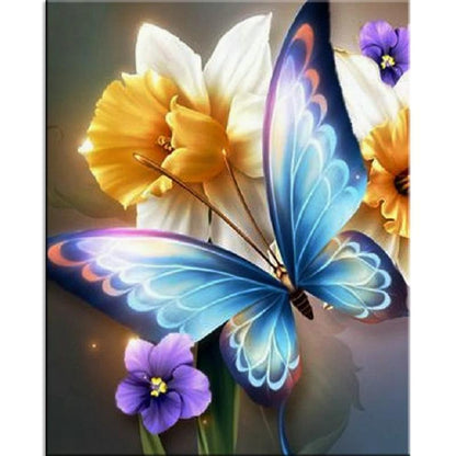 Schmetterling auf Narzisse Diamond painting Deutschland | Diamond painting eigenes bild | Diamond painting kaufen | Diamond painting 5D | Diamond painting amazon | Diamond painting eigenes foto