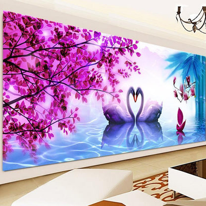 Schwanen-Paar ab 40x100cm Diamond painting Deutschland | Diamond painting eigenes bild | Diamond painting kaufen | Diamond painting 5D | Diamond painting amazon | Diamond painting eigenes foto