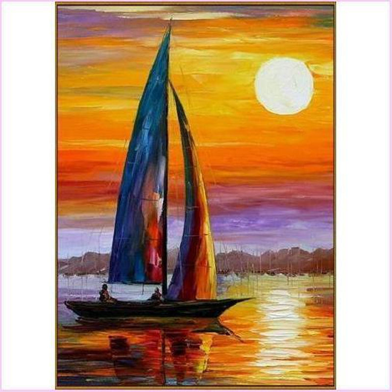 Segelboot bei Sonnenuntergang Diamond painting Deutschland | Diamond painting eigenes bild | Diamond painting kaufen | Diamond painting 5D | Diamond painting amazon | Diamond painting eigenes foto