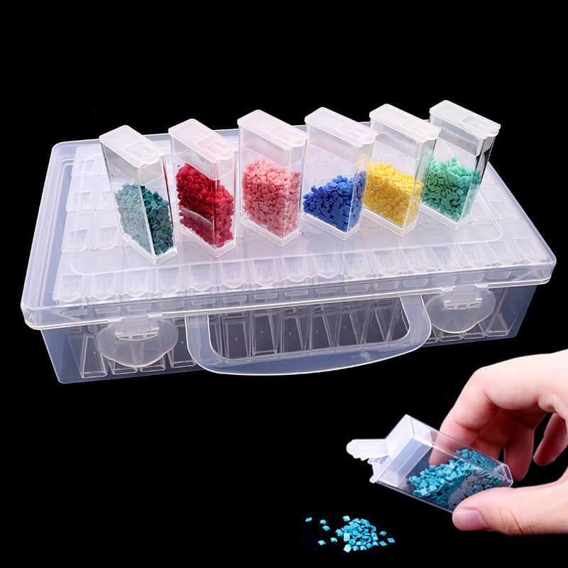 Sortierbox | 64 lose Gläser Diamond painting Deutschland | Diamond painting eigenes bild | Diamond painting kaufen | Diamond painting 5D | Diamond painting amazon | Diamond painting eigenes foto