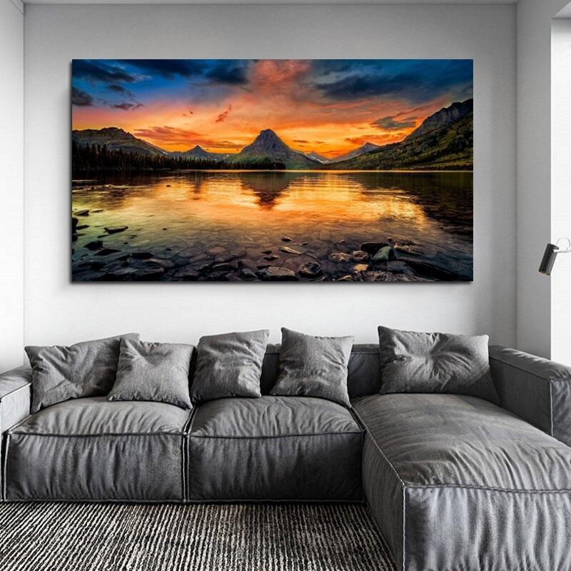 Spiegelend uitzicht v.a. 50x90cm Diamond painting | Eigen foto | Dieren | Kopen | Dikke dames | Action | Nederland | Steentjes | Diamant | De Diamond Painter