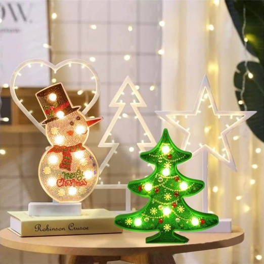 Kaufe 1Set kreative Projektionslampe Weihnachtslandschaft