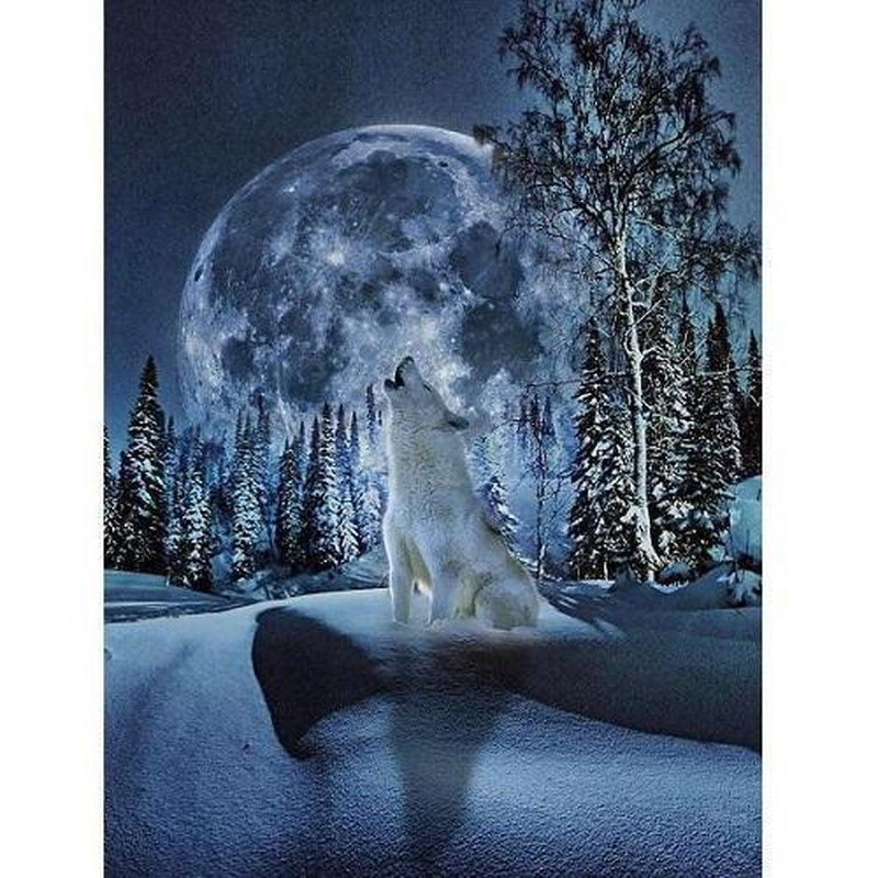 Wolf in verschneiter Landschaft Diamond painting Deutschland | Diamond painting eigenes bild | Diamond painting kaufen | Diamond painting 5D | Diamond painting amazon | Diamond painting eigenes foto