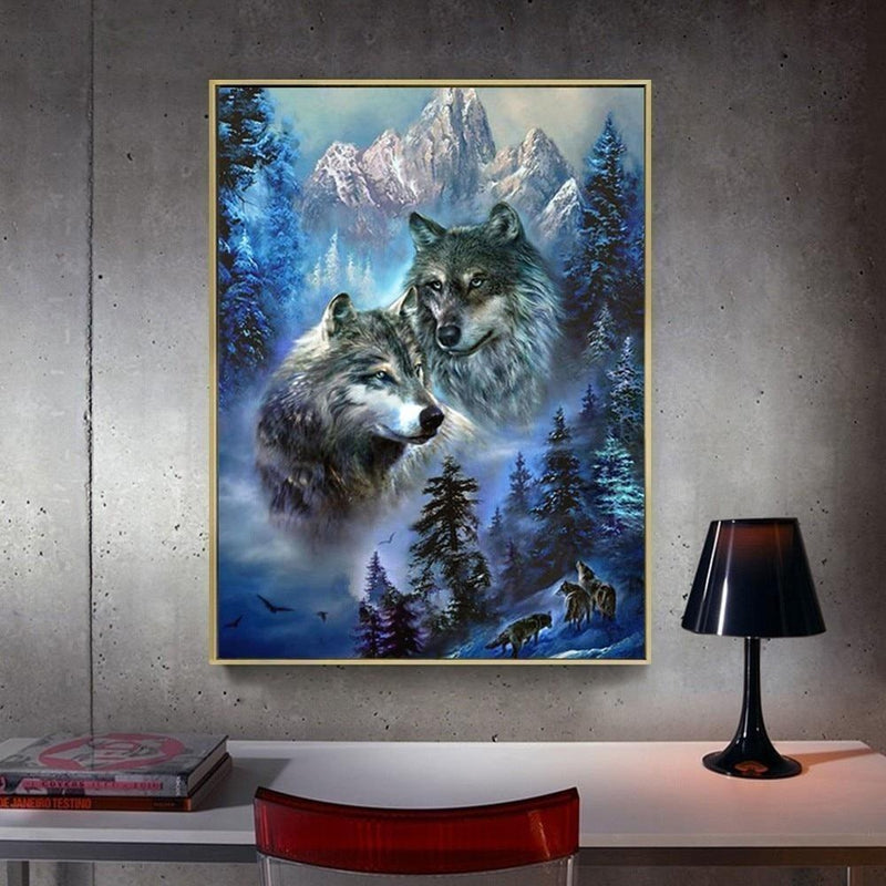 Wolf Landschaft ab 50x70cm Diamond painting Deutschland | Diamond painting eigenes bild | Diamond painting kaufen | Diamond painting 5D | Diamond painting amazon | Diamond painting eigenes foto